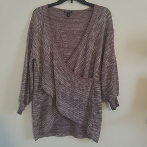 Express Criss Cross Knit Purple Sweater